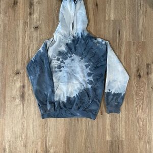 Blue tie-dye hoodie